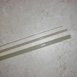 White 5WT 8'6" 3 Piece Translucent Fiberglass Blank