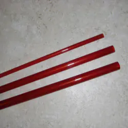 5WT rosso 8'6 "3 pezzo in fibra di vetro traslucido bianco