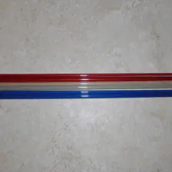 Màu đỏ 3WT 6'6 "2 mảnh mờ bằng sợi thủy tinh trống