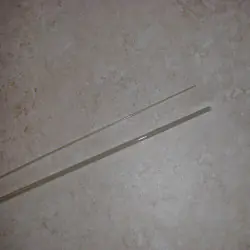 Röd 3WT 6'6 ”2 bit genomskinlig glasfiber Blank