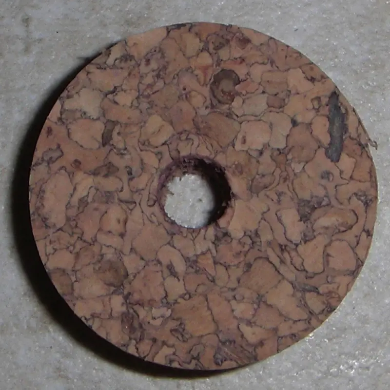 Burl Cork ringer 1/2" med 1/4" senterhullet