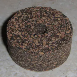 Anéis de cortiça emborrachada 1/2" com 1/4" buraco central