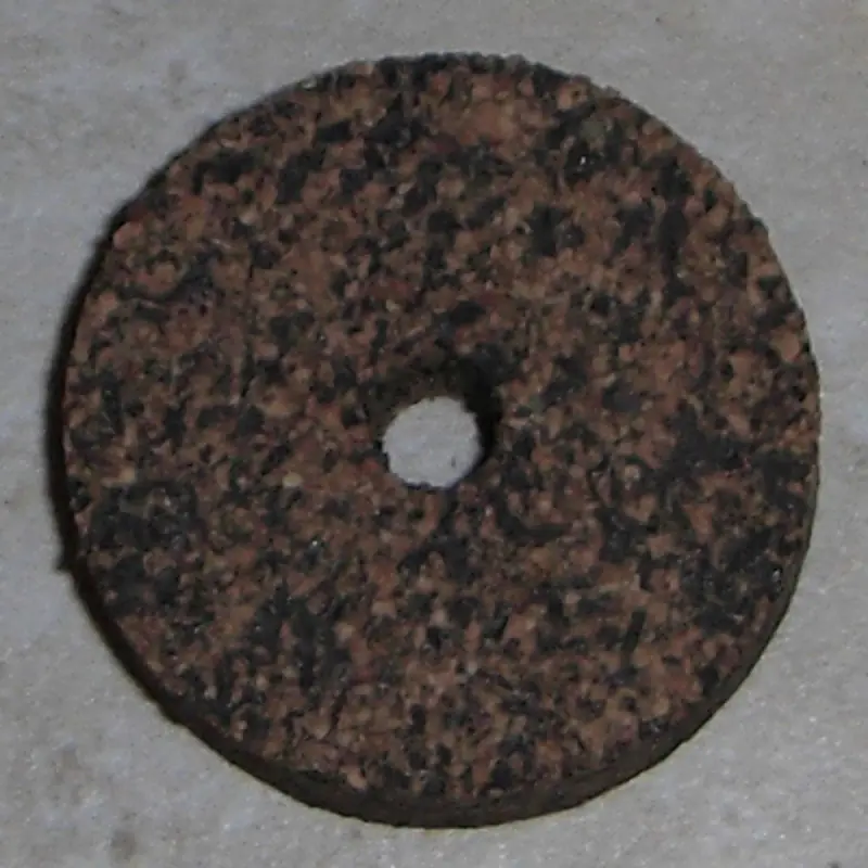 Black Mix Spotted 1.5" Rubberized Cork Rings 1/2" with 1/4" Center Hole