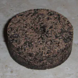 Mezcla negro manchado de 1.5" de goma anillos de corcho 1/2" con agujero de 1/4"