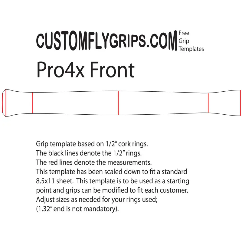 12" Pro4x Spey Grip gratuit Template