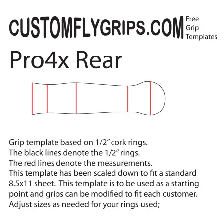 Rear Pro4x Spey Free Grip Template