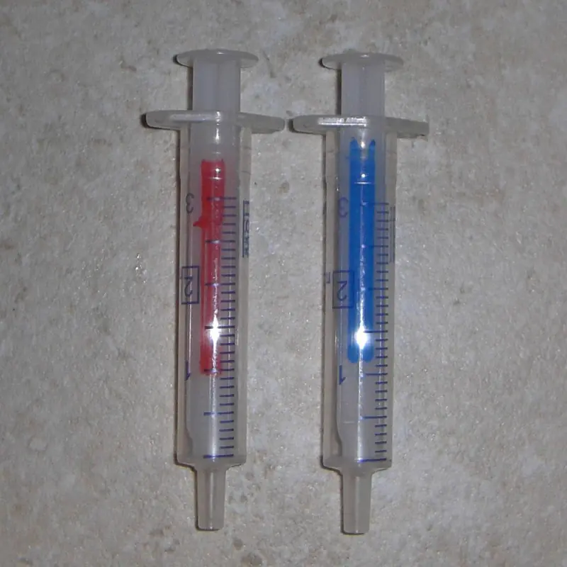 Code de couleur de 3CC seringues pour mesurer 2-cadre de finition