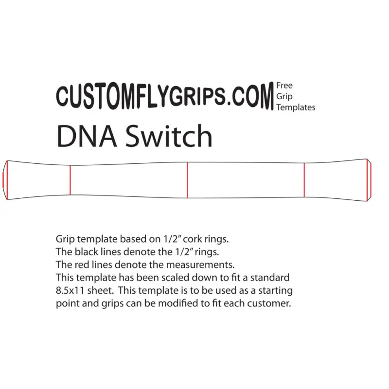 12" VersaSpey vapaa Grip Template