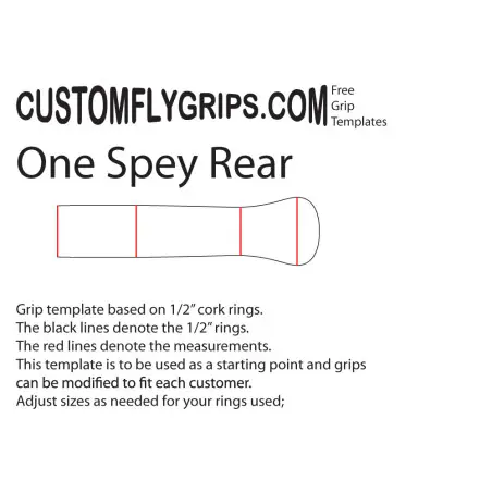 "One" Spey achterzijde gratis Grip sjabloon