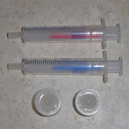 3cc cifrados Color de jeringas con 20mm autoadhesivo insertos