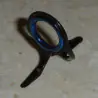 Nero doppio piedino sverniciatura / Casting guide con anello zircone blu