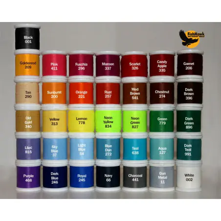 FishHawk fio de Nylon (ColorLok) Thread (carretéis de 100 jardas)