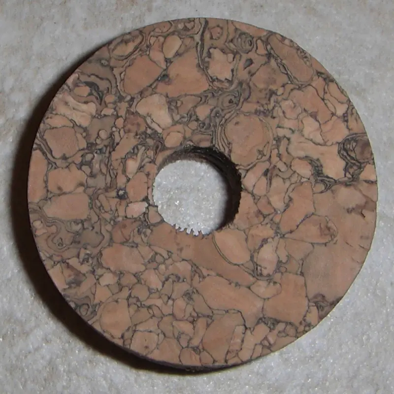 Cincin Cork burl 1/2" dengan 1/4" lubang Pusat