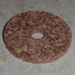 Bagues en liège caoutchouté 1/4" avec Center trou de 1/4"