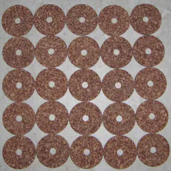 Rubberized Cork Rings 1/4" with 1/4" Center Hole