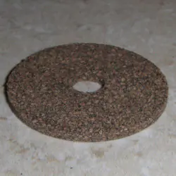 Gummibelagt kork ringe 1/4" med Center hul 1/4"