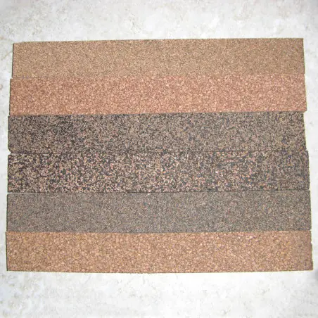 Tiras de cortiça emborrachada 0,5 "x 1,5" x 12 "