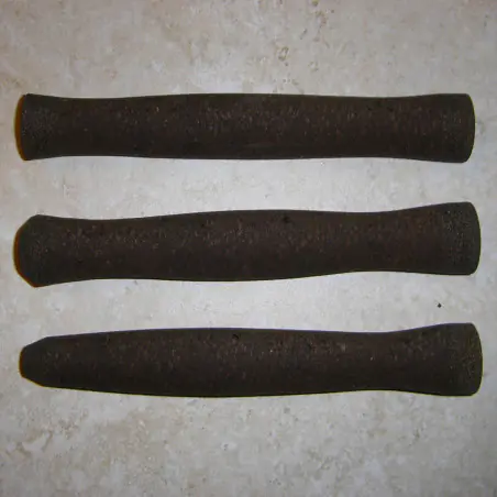 Apertos de mosca Burl queimado com pontas de borracha