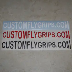Etiqueta engomada del vinilo Logo CUSTOMFLYGRIPS.COM