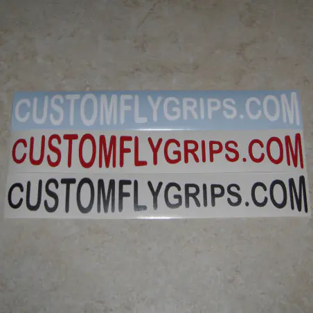 CUSTOMFLYGRIPS.COM ロゴ ステッカー