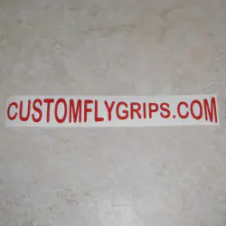 CUSTOMFLYGRIPS.COM Logo Vinyl Sticker