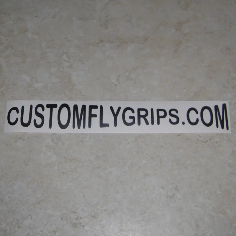 Etiqueta engomada del vinilo Logo CUSTOMFLYGRIPS.COM