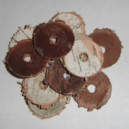 Berken schors ringen (knippen en Raw) 1/2"