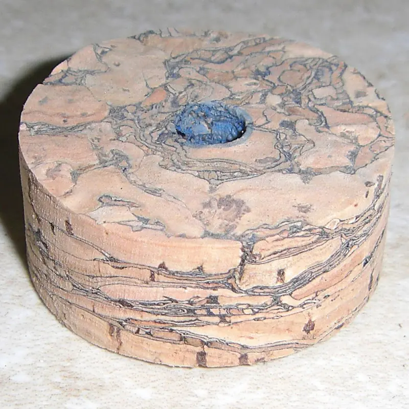 Anéis de cortiça natural Wave 1/2"