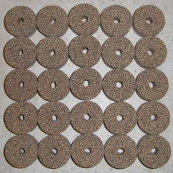 Schwarzes Premium Burl Cork Ringe 1/2"