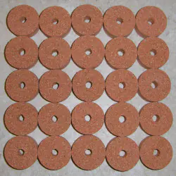 Vaalea punainen Premium Burl Cork Rings 1/2"