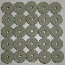 Anéis de cortiça de Burl Premium verde 1/2"