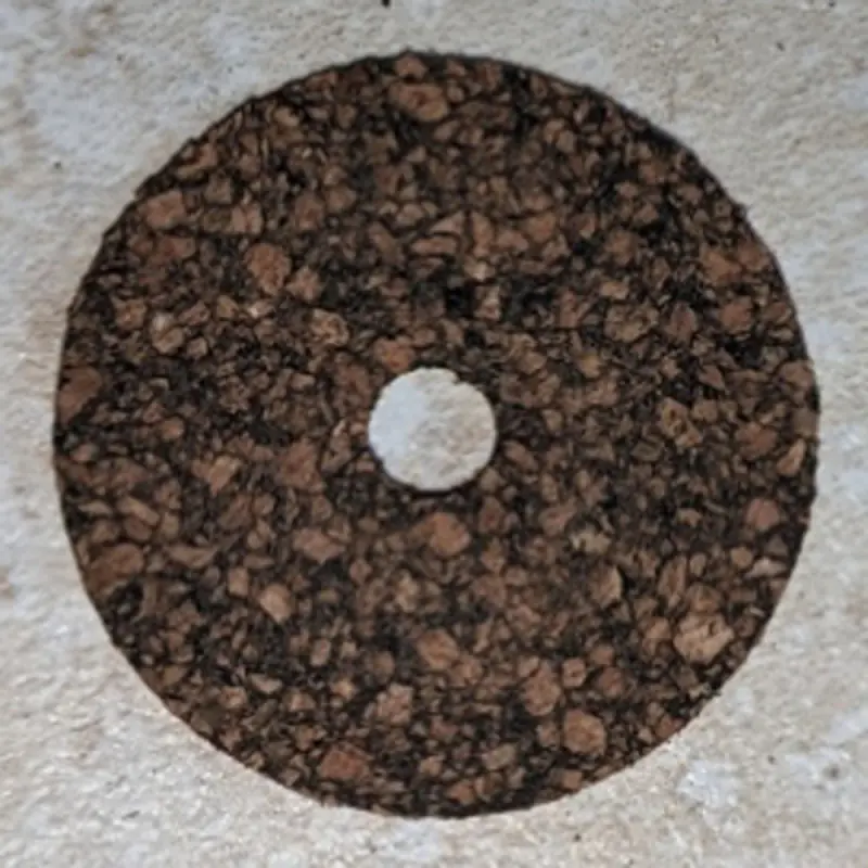 1/4"센터 구멍 고무 코르크 링 1/16"