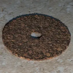Gummibelagt kork ringe 1/4" med Center hul 1/4"