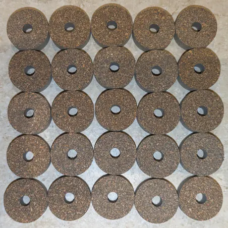 Premium Burl Cork Rings 1.5" with 3/8" center hole