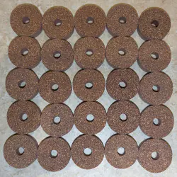 Premium pierścienie korek Burl 1,5" z 3/8" z otworem