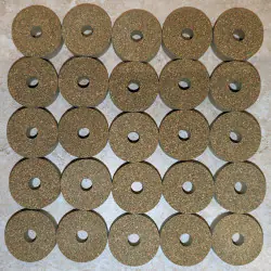 Premium Burl Cork ringen 1.5" met 3/8" gat van centrum