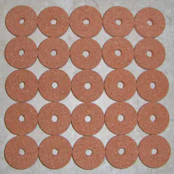 Lichte rode Premium Burl Cork ringen 1/4"