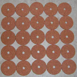 Anillos de corcho de Burl ligero Premium rojo 1/8"