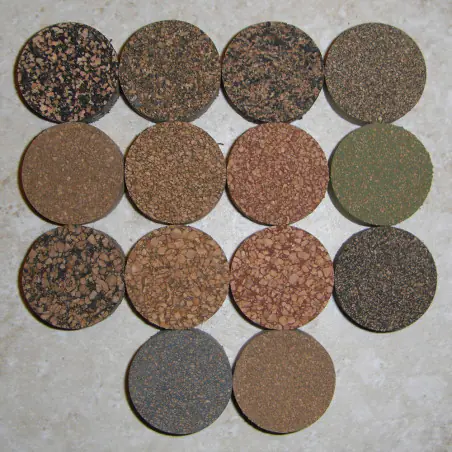 Met rubber bekleede Cork ringen 1/2" zonder Center gat