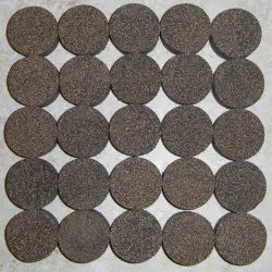 Svart finkornet gummiert Cork ringer 1/2" uten senterhullet