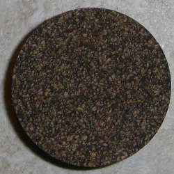 Grain fin noir caoutchouté bagues en liège 1/2" sans trou central