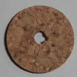 Naturlig Burl Cork ringer 1/2" med 1/4" senterhullet