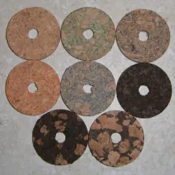 Maser Cork Ringe 1/8" mit 1/4" Mittelloch