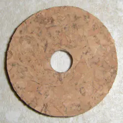 Bagues en liège naturel ronce 1/8" avec Center trou de 1/4"