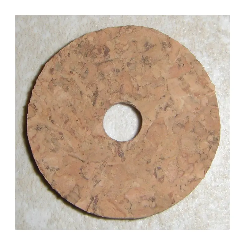 Anéis de cortiça natural Burl 1/8" com 1/4" buraco central