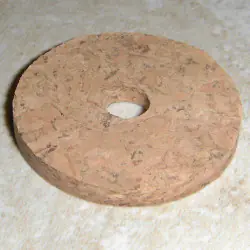 Natural Burl Cork Rings 1/8" with 1/4" Center Hole