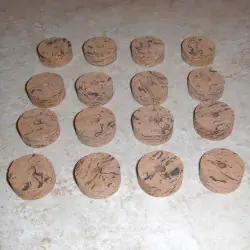 Natural Vertical Natural Wave Cork Rings 1/2"