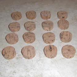 Queimado Horizontal onda Natural Cork anéis 1/2"