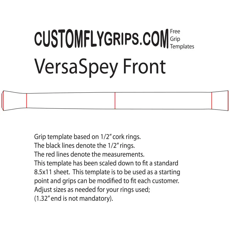 12" VersaSpey gratis Grip sjabloon